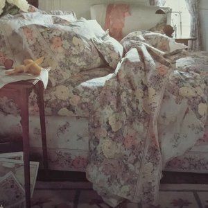 NEW! Touch of Luxury Ryebrook Floral Twin Flat Sheet Shabby Chic Cottagecore